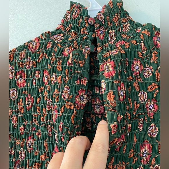 Misa Los Angeles Jessa mini chiffon dress in Evergreen Bloom pattern small - Picture 9 of 12